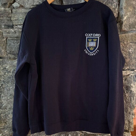 MEN'S OXFORD UNIVERSITY (UK) CREWNECK NAVY SWEATSHIRT - LIKE NEW!  SIZE XL - Picture 2 of 4